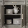 Everly Grey Modular Dining Room Storage Buffet Cabinet