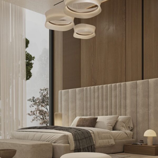 Altura Moderno Velvet High Bed