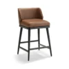 Jaxson Faux Leather Industrial Swivel Bar & Counter Stool