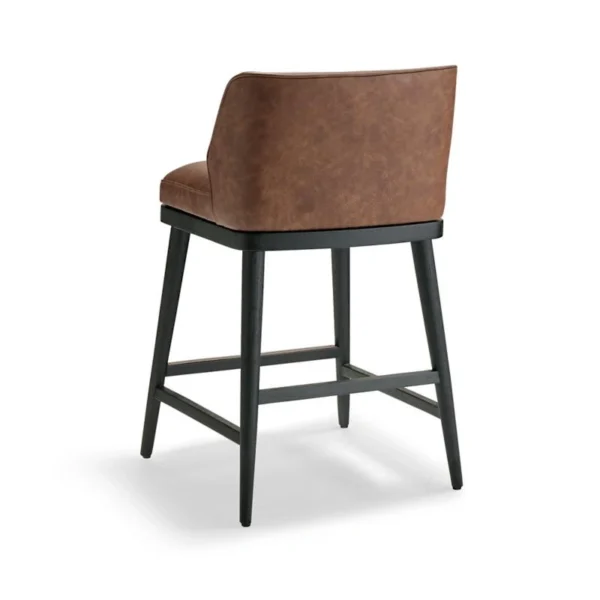 Jaxson Faux Leather Industrial Swivel Bar & Counter Stool