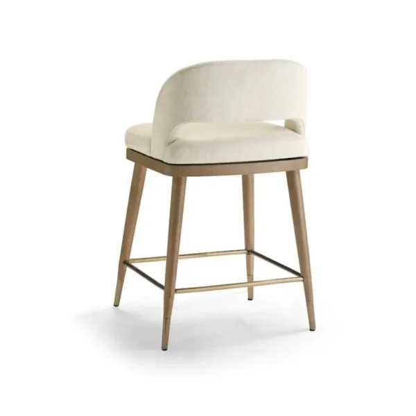 Elena Mid-Century Modern Upholstered Swivel Bar & Counter Stool