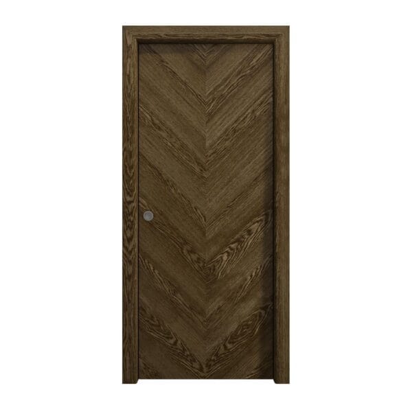 Artisan Chevron Walnut Modern Flush Interior Door