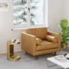 Aurelia Brushed Gold C-Shaped Modern Side Table