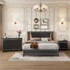 Urban Elite Modern Kids Upholstered Platform Bed Set