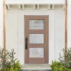 Continental Artisan Rain Glass Mahogany Front Door