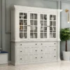 Modern Glass Display Cabinet, Luxury Dining Room Hutch, LED Curio Cabinet, Charcoal Oak Sideboard, Contemporary Glass Bookshelf, Home Gallery Storage.