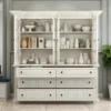 Modern Glass Display Cabinet, Luxury Dining Room Hutch, LED Curio Cabinet, Charcoal Oak Sideboard, Contemporary Glass Bookshelf, Home Gallery Storage.