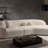 Monaco Grand Tufted Velvet Blue Sectional