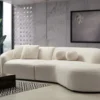 Monaco Grand Tufted Velvet Blue Sectional