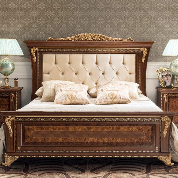 AIDA Italian Classic Walnut Veneer King Bed