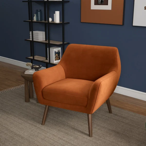Ahrens Sunset Velvet Mid-Century Accent Chair