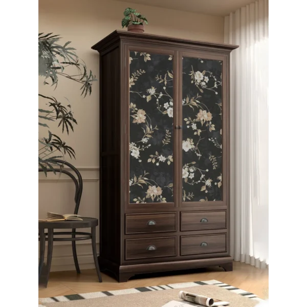 Heritage Floral Retro Country Armoire Wardrobe