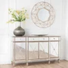 Antoinette Glamour Mirrored Storage Sideboard Buffet Cabinet