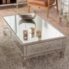 Antoinette Mirrored Trim Luxe Rectangular Coffee Table