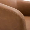 Applewold Swivel Faux Leather Barrel Bedroom Chair