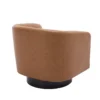 Applewold Swivel Faux Leather Barrel Bedroom Chair