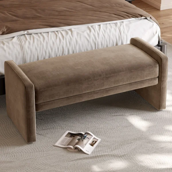 Aria Velvet Storage Ottoman Bench