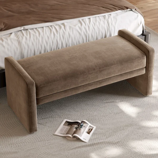 Aria Velvet Storage Ottoman Bench