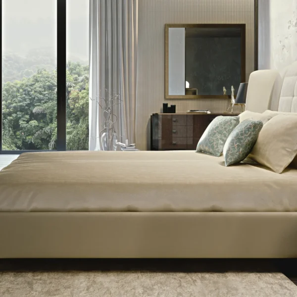 Aston Grand Tufted Velvet Dark King Bed