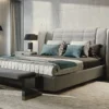 Aston Grand Tufted Velvet Dark King Bed
