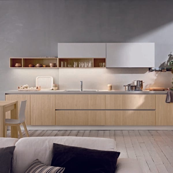 Aura Island Modular Wood & Glass Kitchen