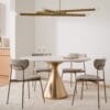 Aura Silhouette Modern Round Marble Table