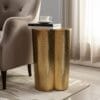 Aurelia Gold Textured Modern Accent Side Table
