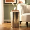 Aurelia Gold Textured Modern Accent Side Table