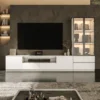 Aurora Grand White Gloss Entertainment Center