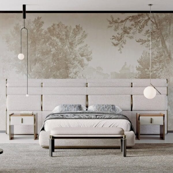 Avani Luxe Fluted Tufted Cream King Bed
