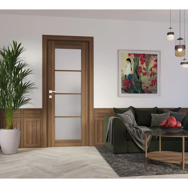 Zen Walnut Modern Interior Single Door