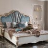 Ball Grand Elegant Carved Ivory Queen Bed