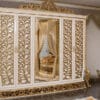 Baybars Opulent Round Canopy Gold Bedroom Set