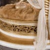 Baybars Opulent Round Canopy Gold Bedroom Set