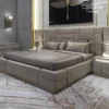 Versace Glam Fluted Cream King Bed