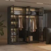 Caldeira Modern Glass Door Closet System