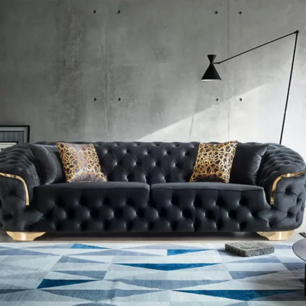 Carlino Accent Modern Velvet Sofa Set