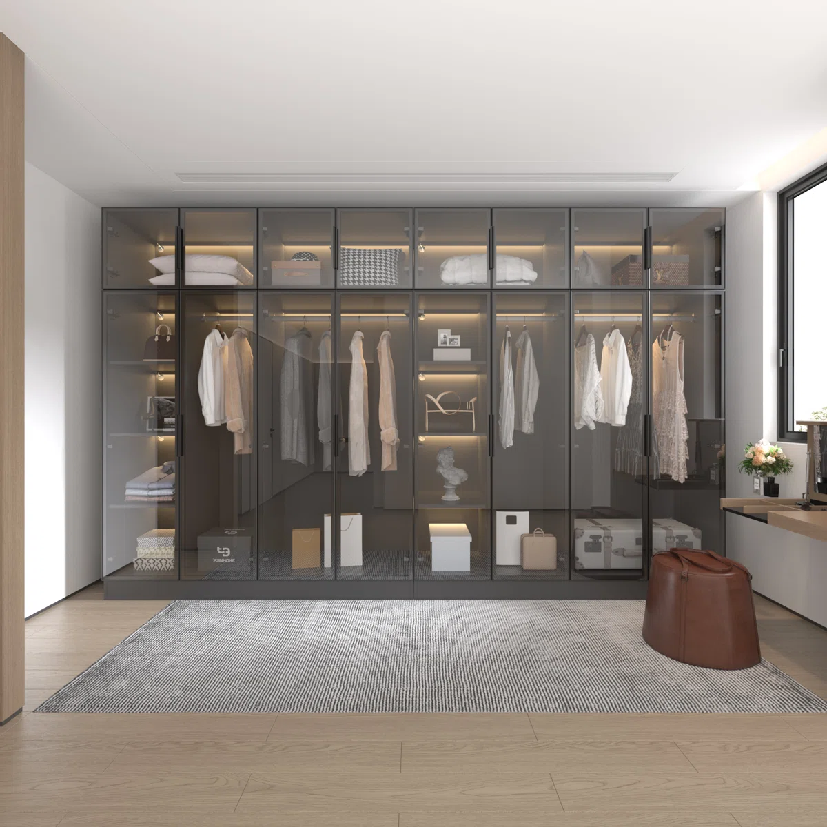Rajeeni Luxe Corner Walk-in Closet System