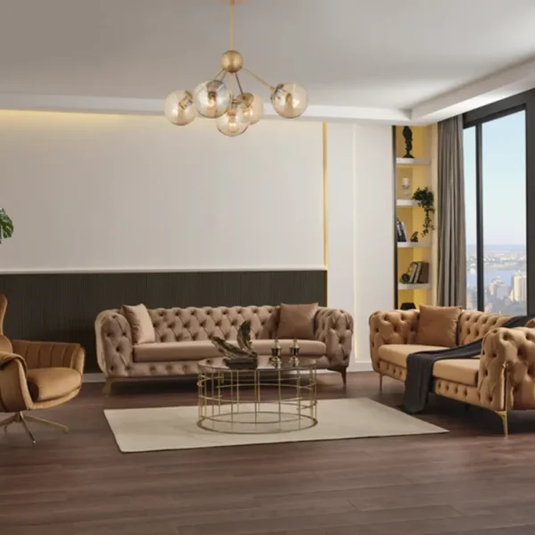 Casablanca Deluxe Tufted Velvet Sofa