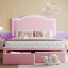 Chaille Glow Upholstered Storage Kids Platform Bed