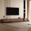 Coleyville Minimalist Dark Wood Floating TV Console