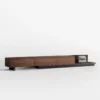 Coleyville Minimalist Dark Wood Floating TV Console