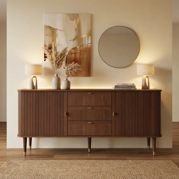 Mandea Mid-Century Walnut Sideboard