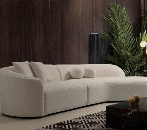Monaco Grand Tufted Velvet Blue Sectional
