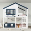 Dream House Adventure Full Over Full Solid Wood House Bunk Bed