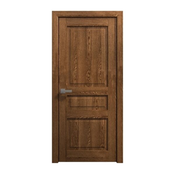 Ego Cognac Oak Modern Solid French Door
