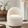 Eliana Bouclé Swivel Barrel Chair