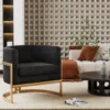 Elysian Luxe Modern Velvet Accent Chair