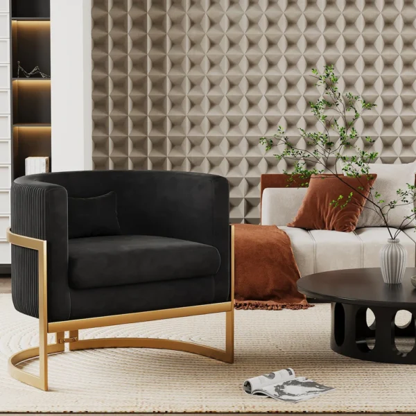 Elysian Luxe Modern Velvet Accent Chair