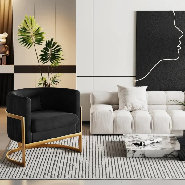 Elysian Luxe Modern Velvet Accent Chair